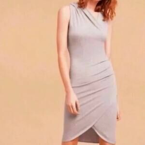 Wilfred Free Aritzia Izidora Knit Faux Wrap Dress Women's Small Purple